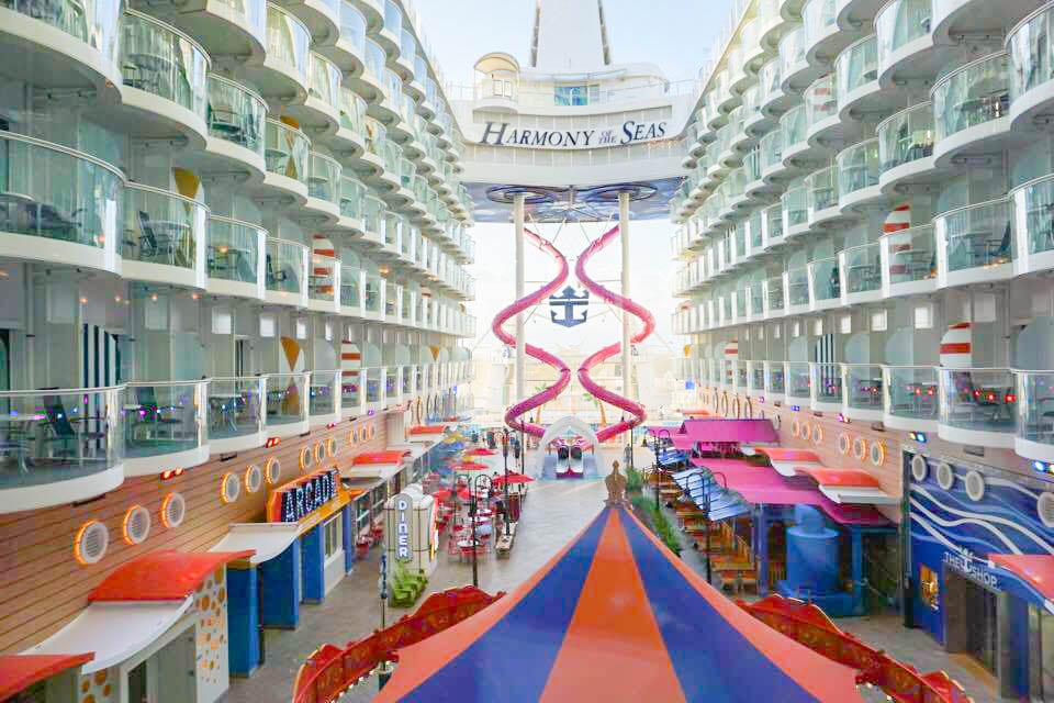 Harmony of the Seas itinerary includes downtime for all the amazing things they have to do onboard. Including the 7 amazing neighborhoods. Click to read my ULTIMATE Guide to the Harmony of the Seas where I share ways to save and everything you CAN'T miss while onboard.