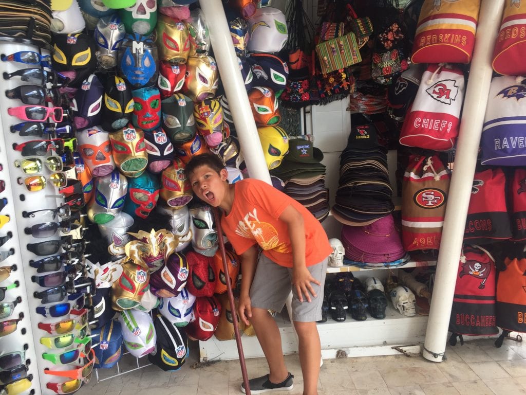 Nacho Libre Masks in Cozumel
