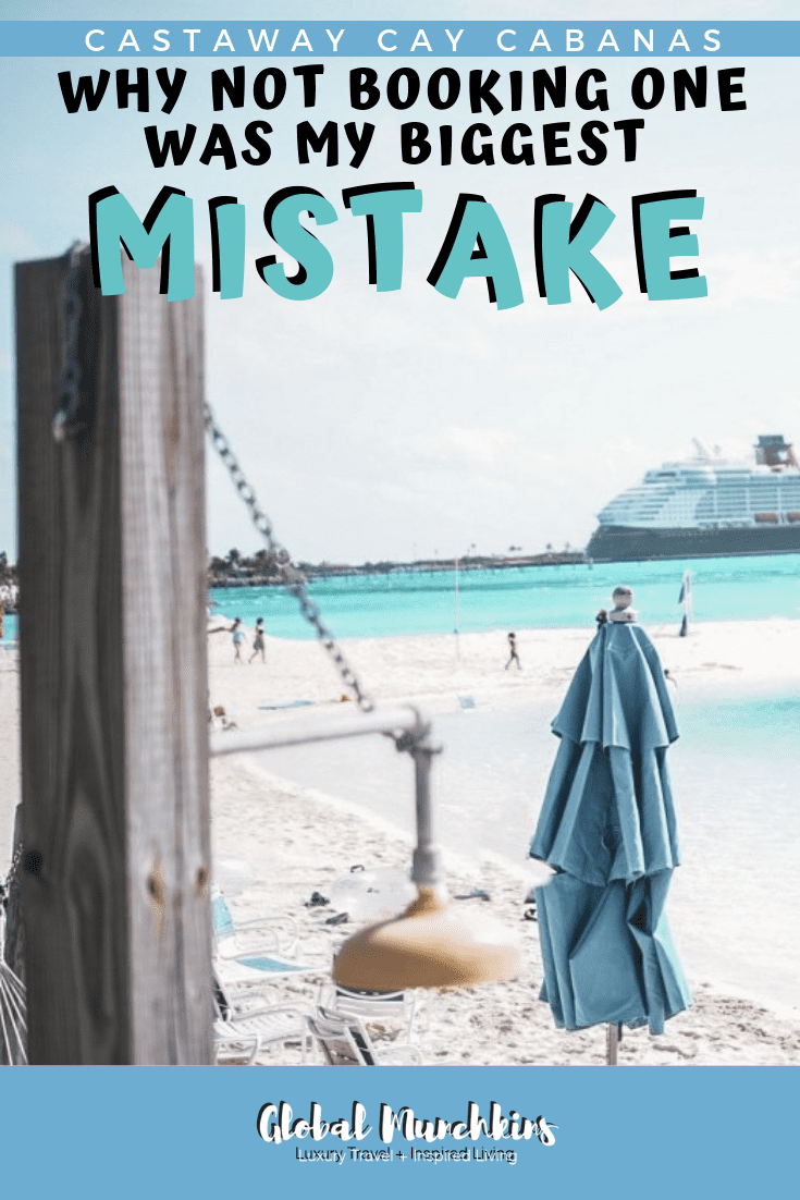Well, recently on our last Disney Cruise our friends from Tinks Magical Vacations booked a family cabana. We went and visited them and then I realized my biggest mistake for all my Disney Cruises was not booking one of these amazing cabanas. Check out why this was my biggest mistake! #castawaycay #cabanas #travelguide #traveltips #travel #disney #disneycruises